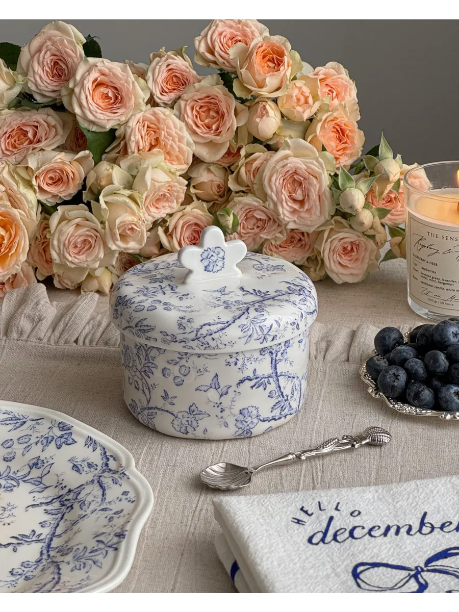 Сахарница с крышкой керамическая