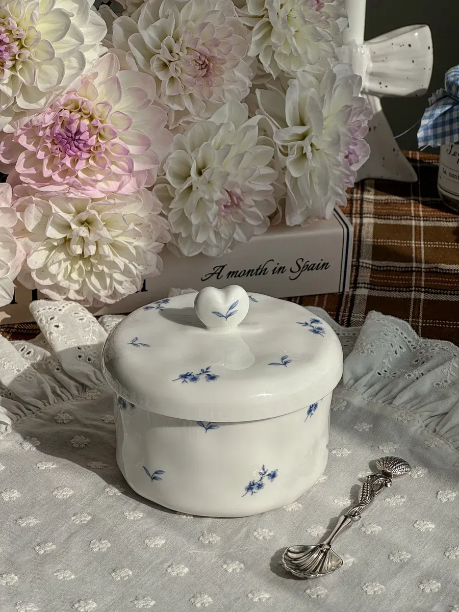 Сахарница с крышкой керамическая