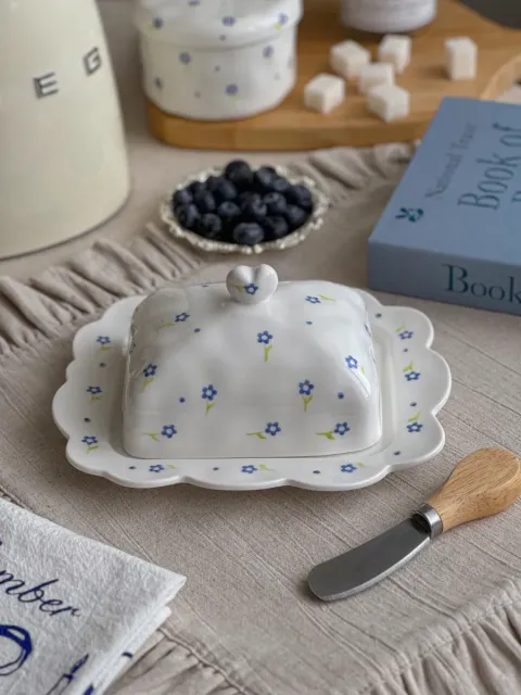 Масленка для сливочного масла, с крышкой керамическая