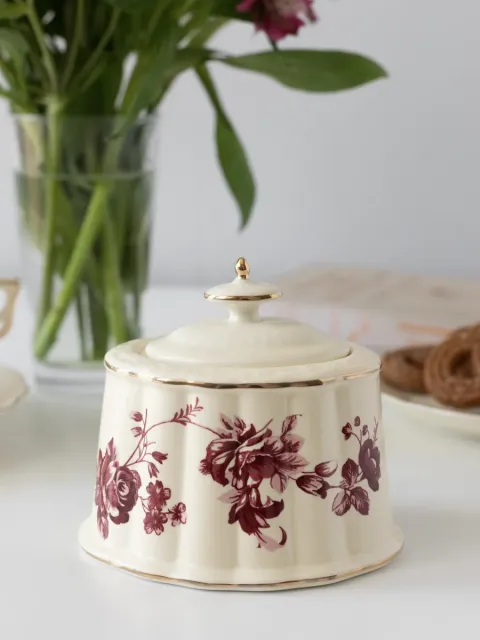 Сахарница с крышкой керамическая